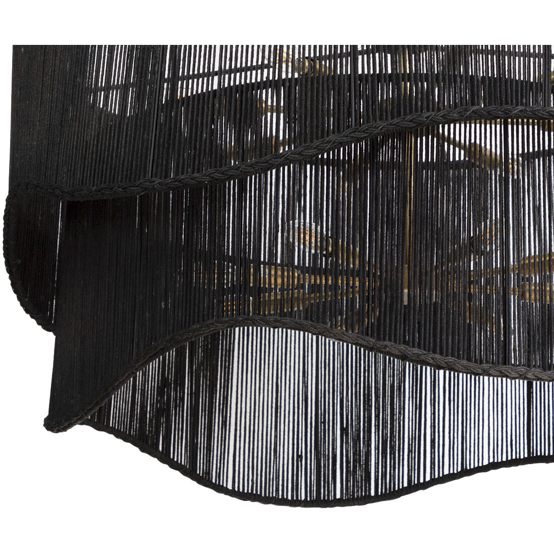 Rhine LED Black Jute Chandelier Ceiling Light
